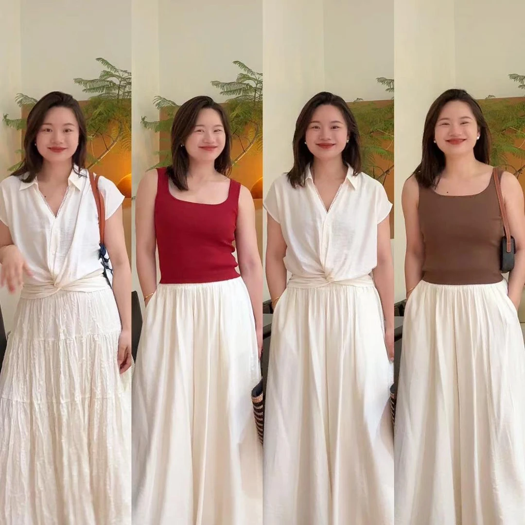 张小某梨形显瘦定制罗马假日设计衬衫上衣+慵懒阔腿裤C1700