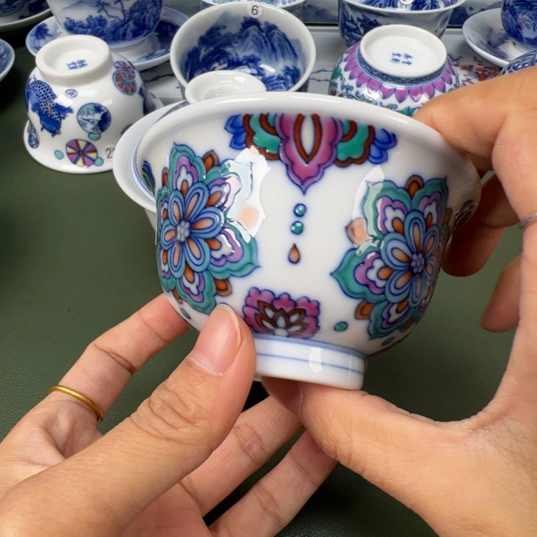 陶瓷景德镇纯手工纯手绘茶具木木