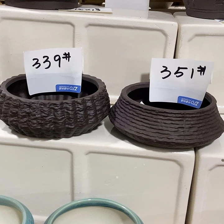 紫砂花盆多肉瑕疵盆有孔。