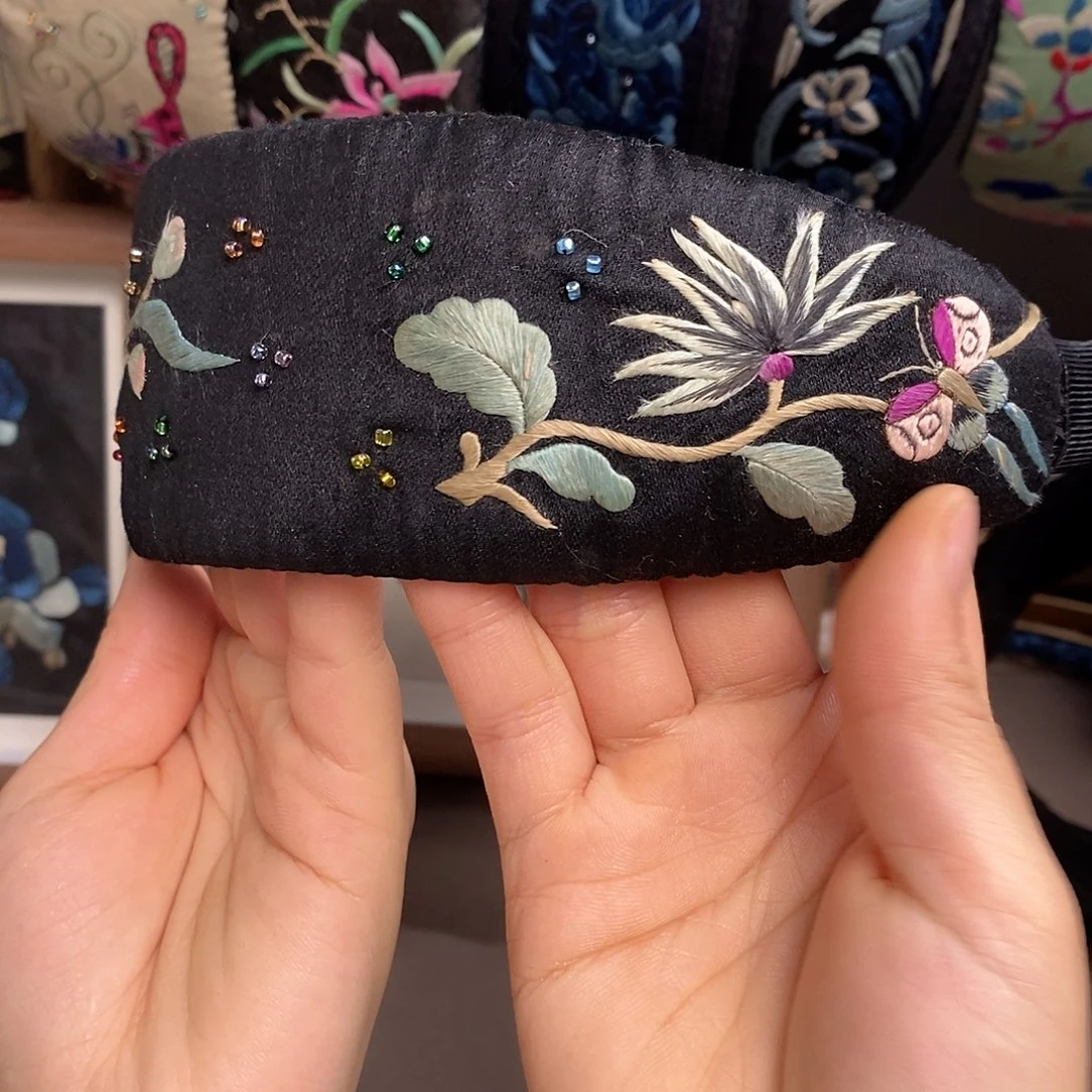 刺绣悦*?老绣手工刺绣发箍