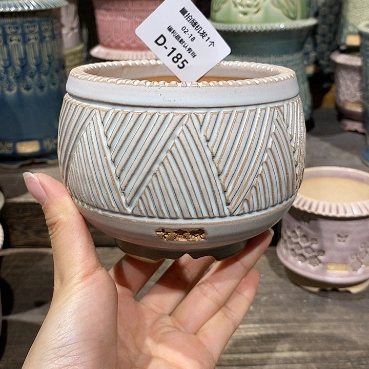 七里烧花盆2-18-185口径8