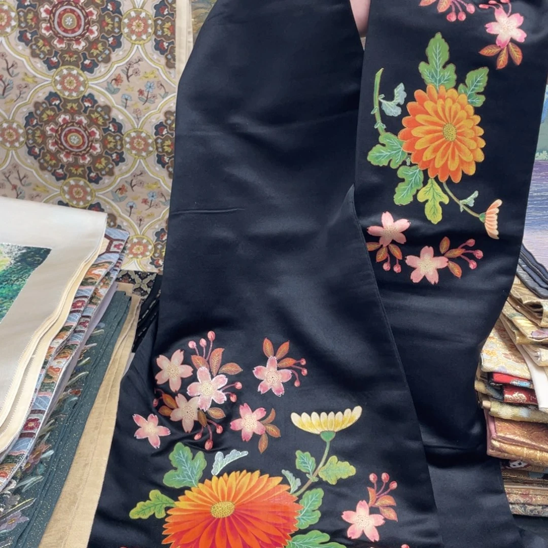 织绣唐錦桑蠶絲正絹面料