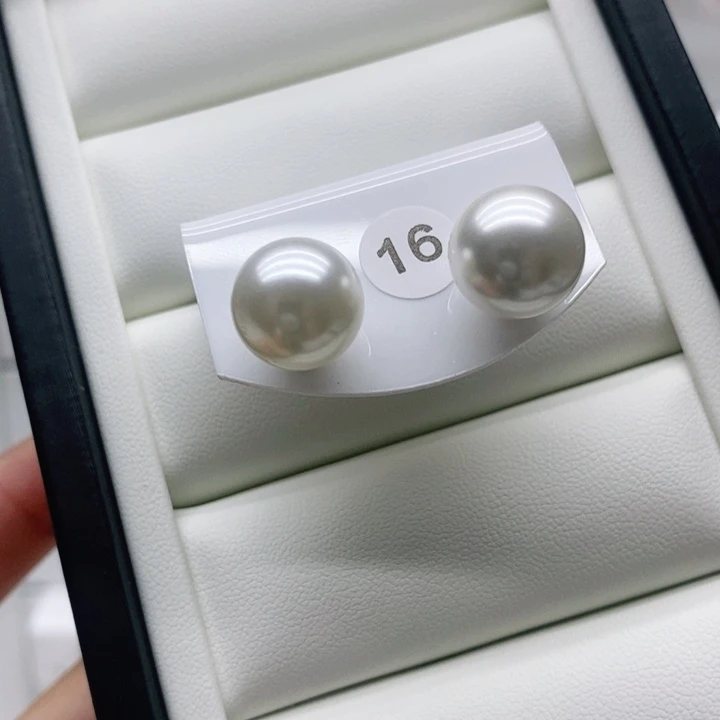 银S925镶嵌耳饰淡水珍珠