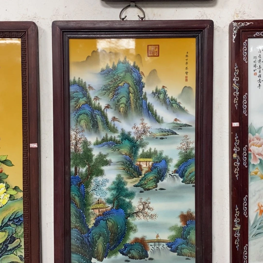 瓷片90*52*1景德镇瓷板画柴窑烧制