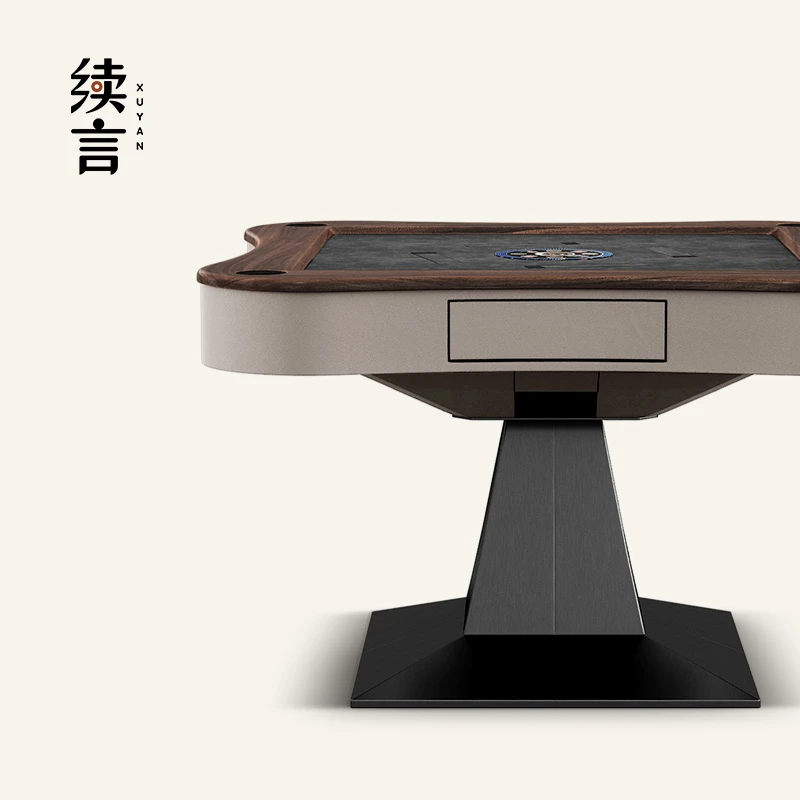续言 意式实木麻将茶几 客厅升降茶几麻将桌一体 设计师原创A363