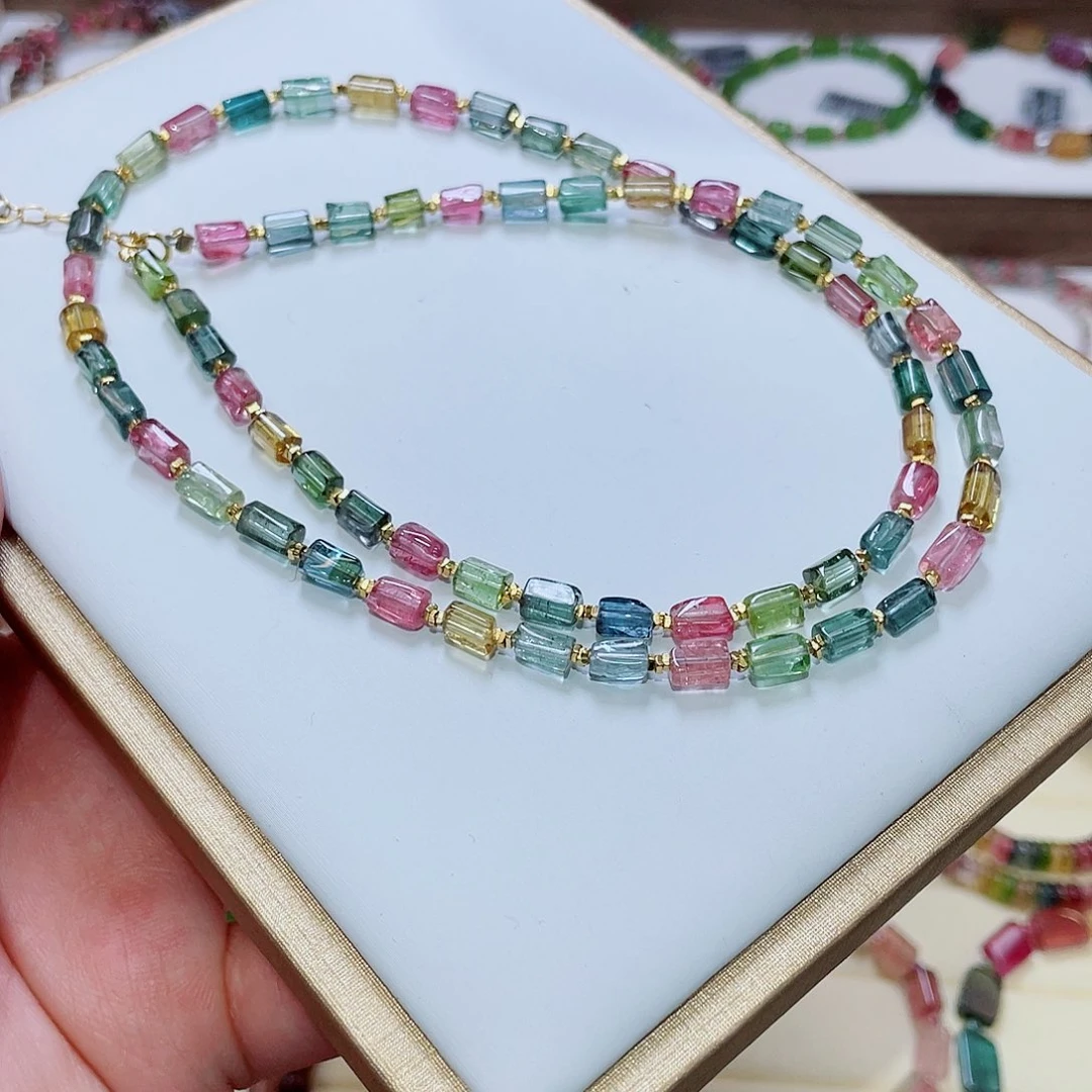 碧玺颈饰未镶嵌多样性发其一