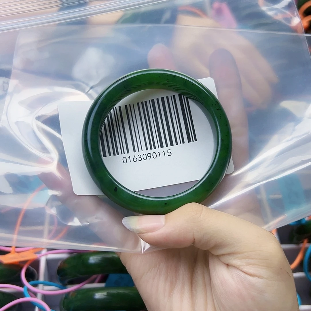 和田玉手镯未镶嵌54-55