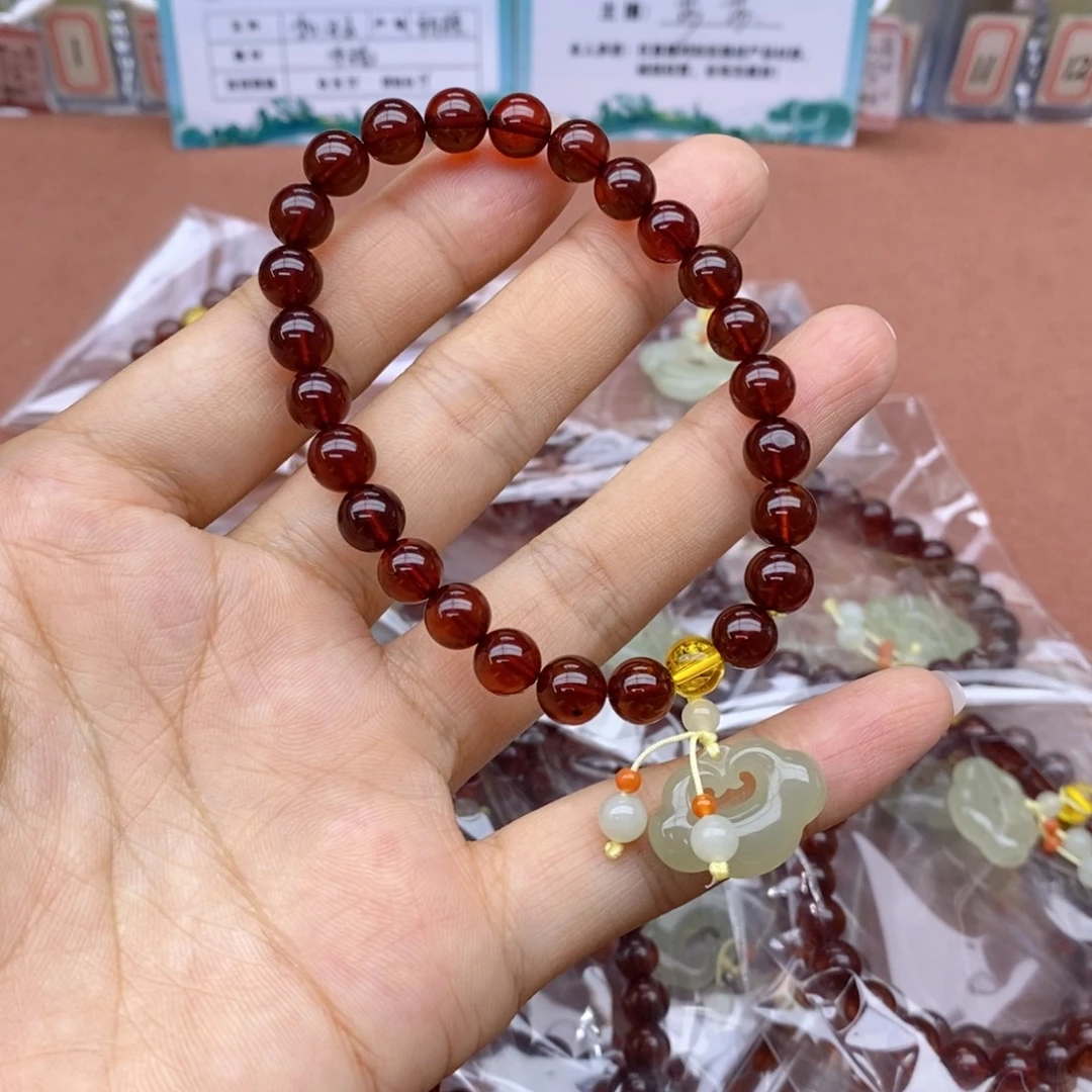 血珀未镶嵌手串卡8