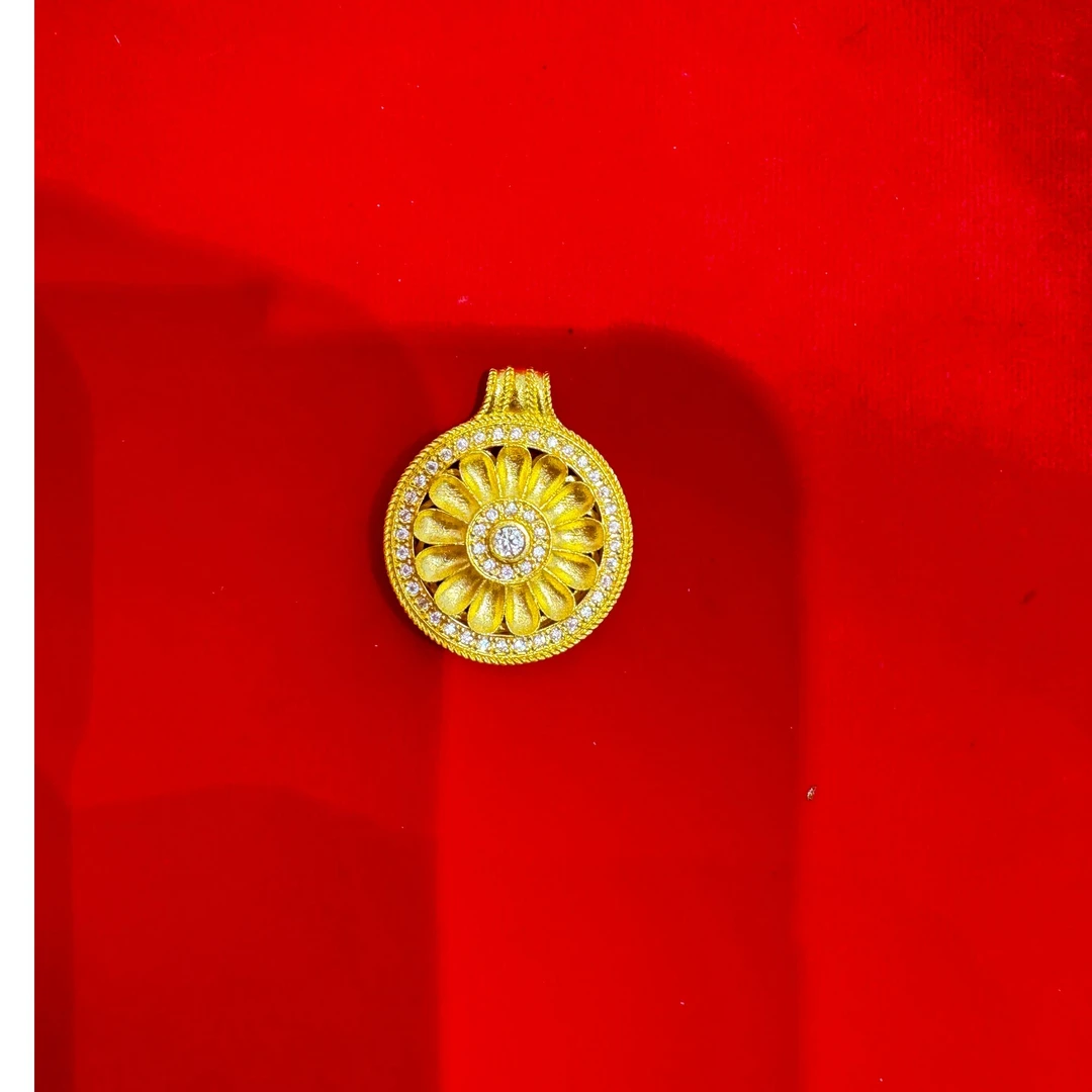 【甄芝系列】足金999 罗盘吊坠