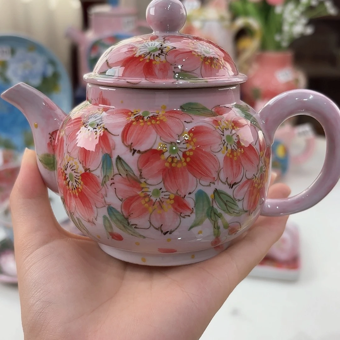 景德镇手绘高温釉下彩陶瓷茶具