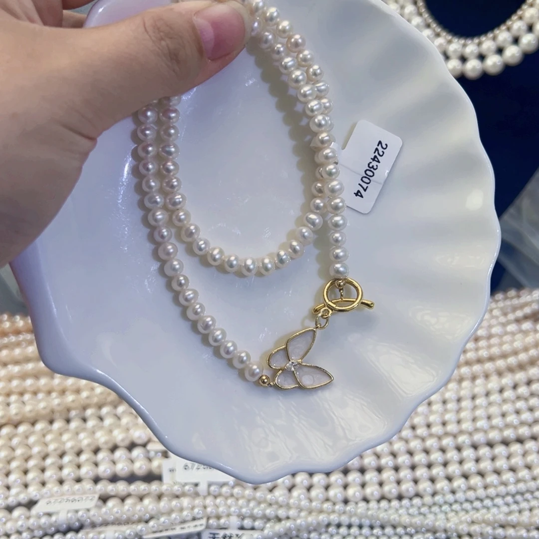 银S925镶嵌淡水珍珠项链手串耳饰吊坠