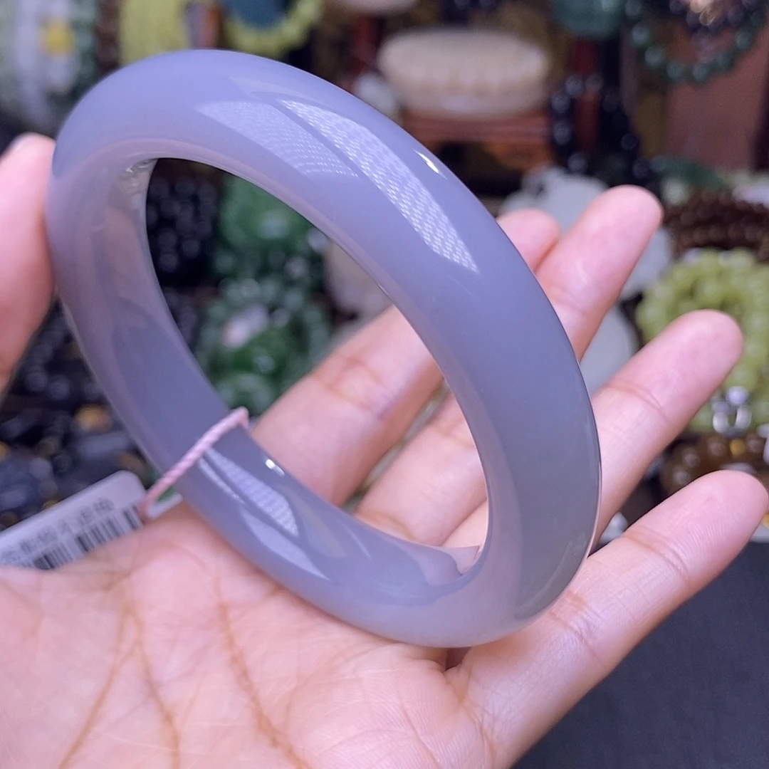 天***～和田玉未镶嵌颈饰55.8 浓烟紫脂膏级老矿料天花板