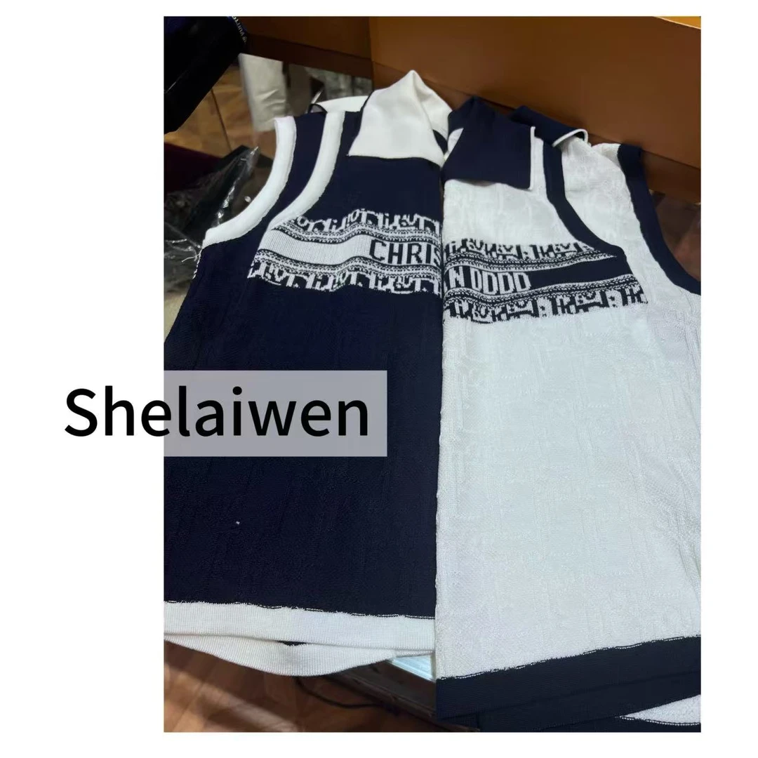 SheLaiwen【POLO蓝白】2025新款重磅潮牌针织衫