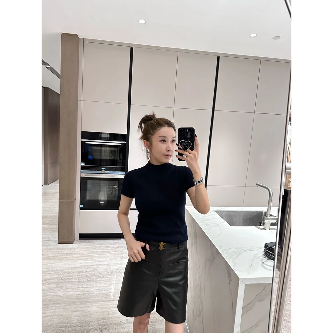 M针织圆领半袖衫