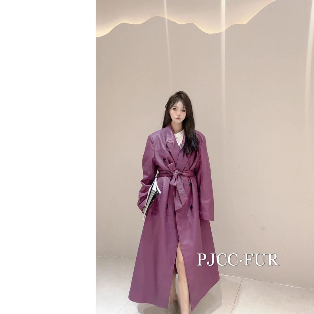 PJCC·FUR【万年王炸】定染立体结构感阔翻领皮衣夹克