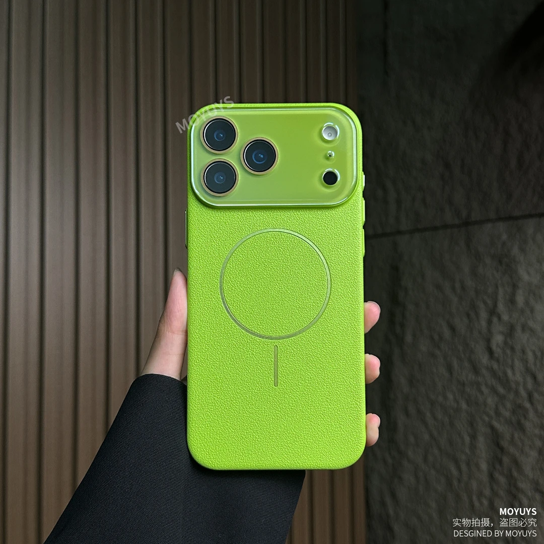 适用iPhone苹果17promax手机壳17磁吸17pro防摔16/15高级感仿皮纹