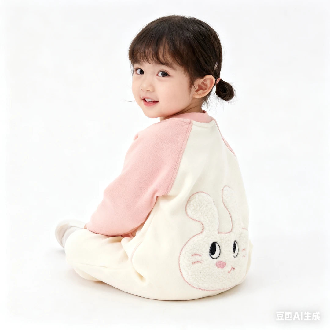 婴儿奧粒绒连体衣秋冬季宝宝儿童保暖哈衣爬服