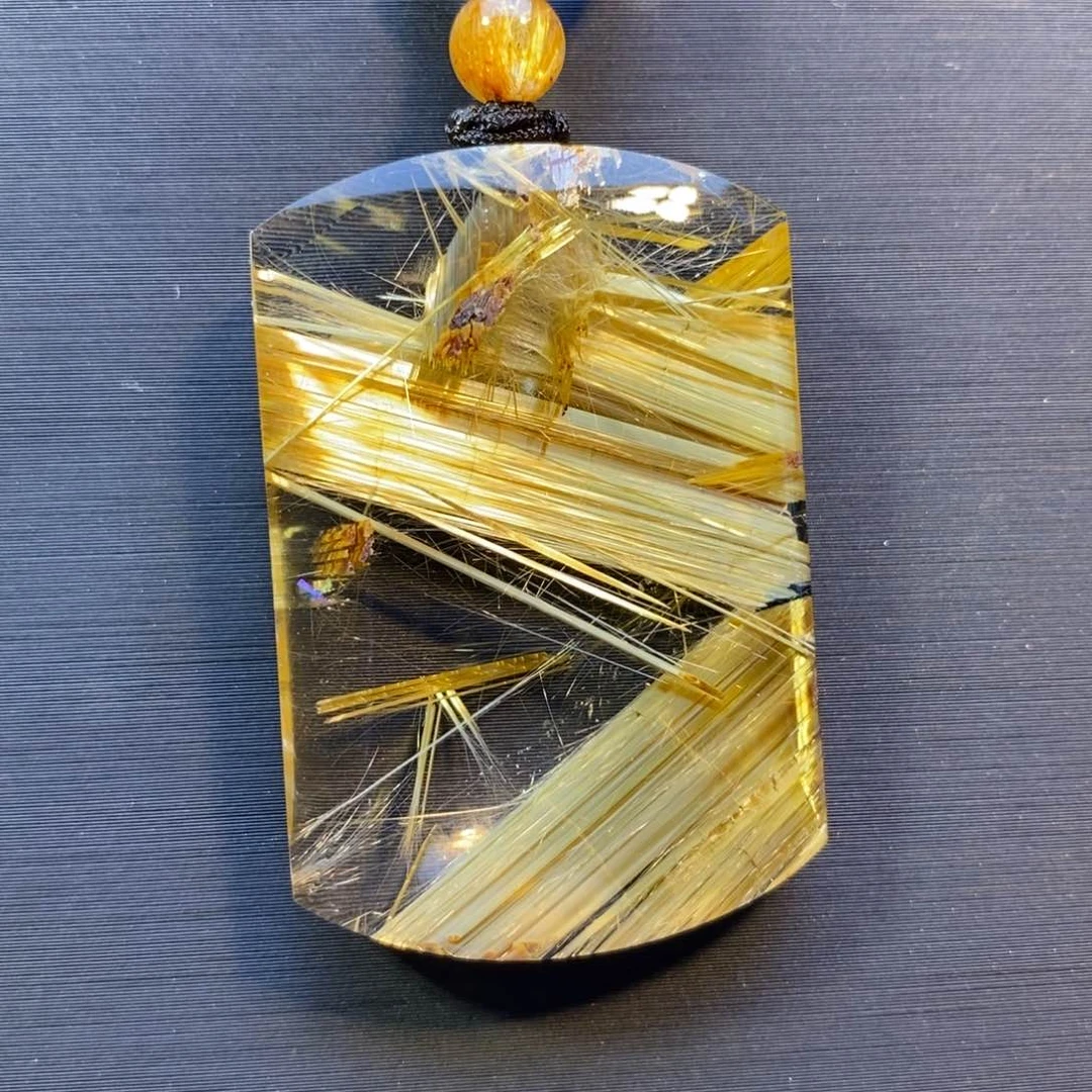 颈饰未镶嵌水晶钛晶无事牌