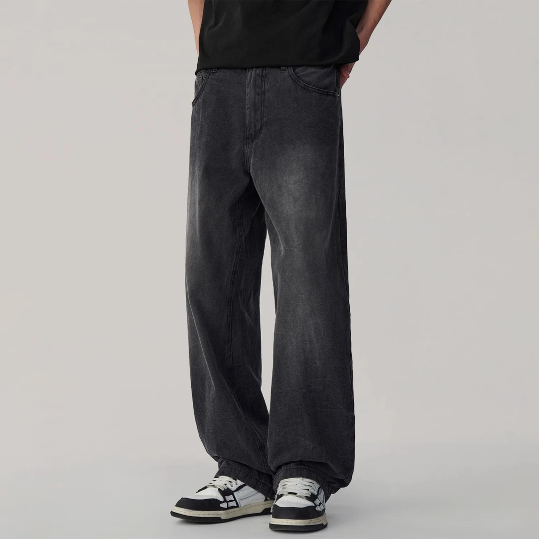 Cebrodz春季新品美式Cleanfit高街水洗ins直筒宽松阔腿休闲裤男款