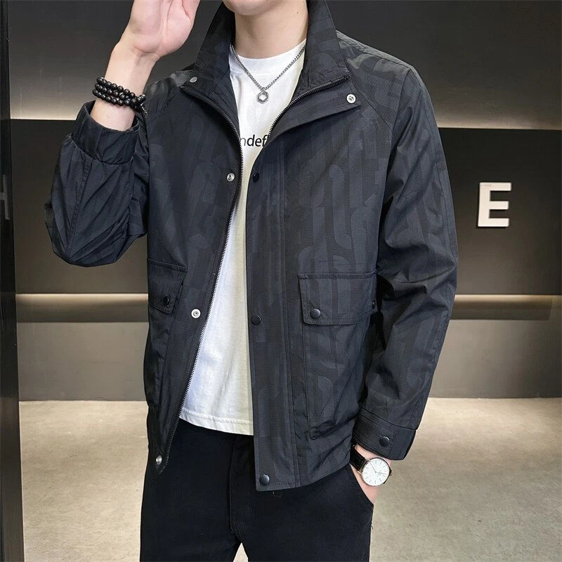 TUCANO/啄木鳥新款暗花工装春秋季高端轻奢立领帅气休闲男士夹克