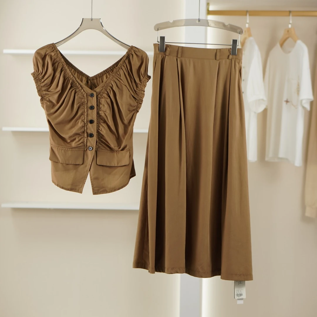 麦迪尚品【Miss-O】50421478 夏季气质休闲简约套装裙品牌撤柜