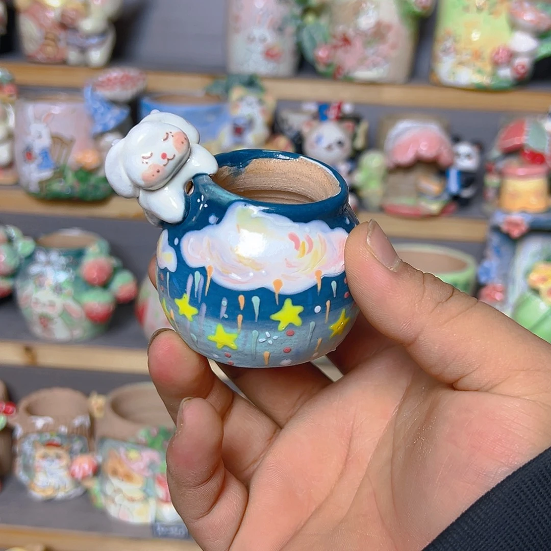 土***条老梧家的手工多肉花盆