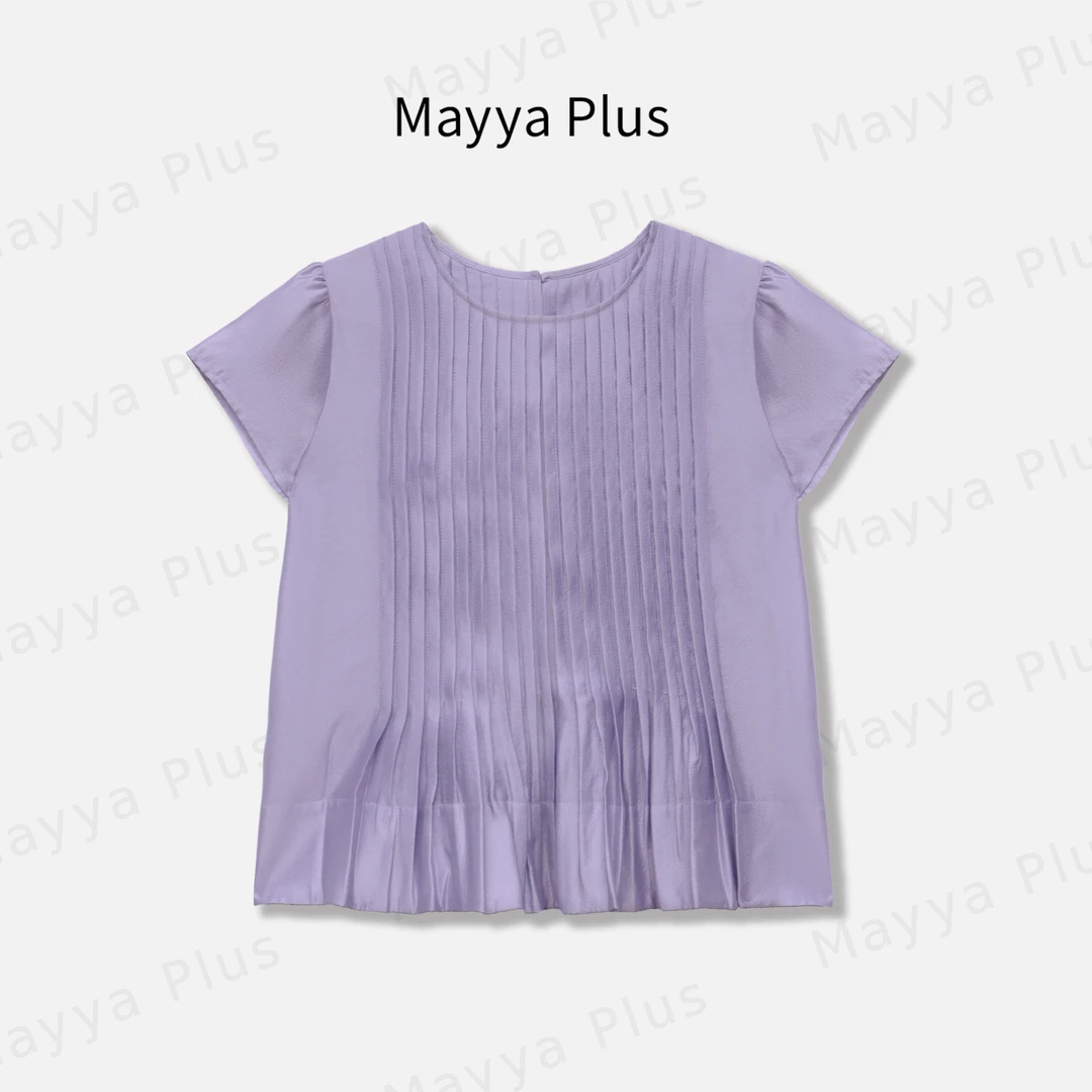 【风琴】Mayya Plus麦芽定制轻奢气质显瘦欧若风梭织上衣32526265