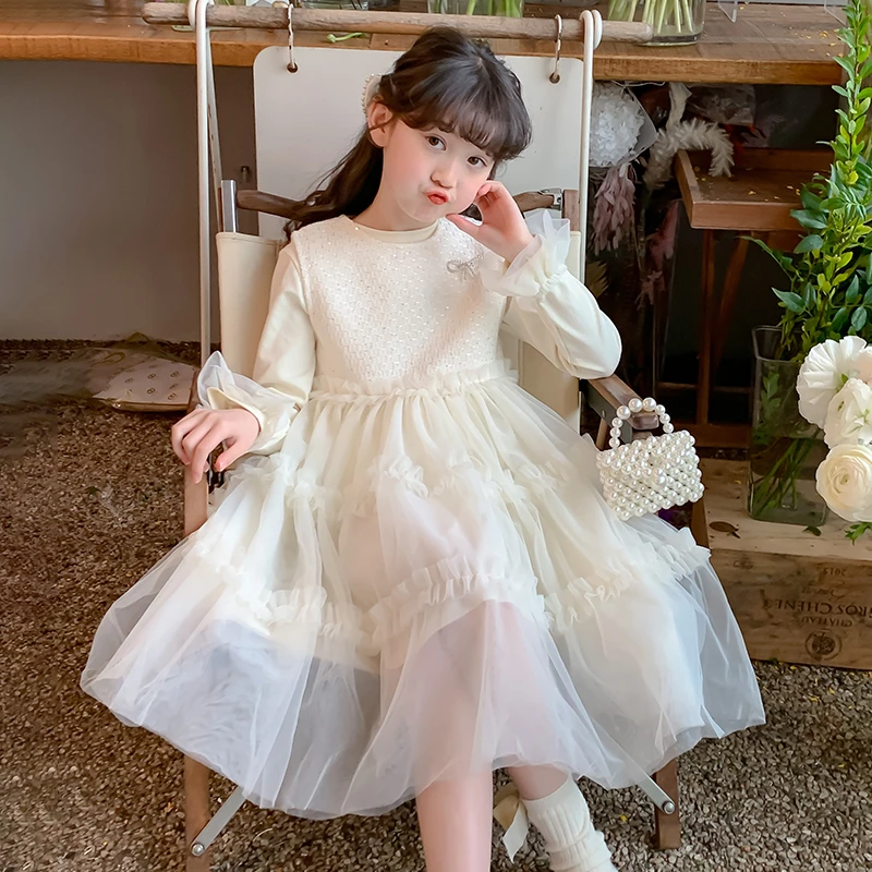 女童连衣裙春装套装2025新款洋气时髦大童春秋公主裙儿童装两件套