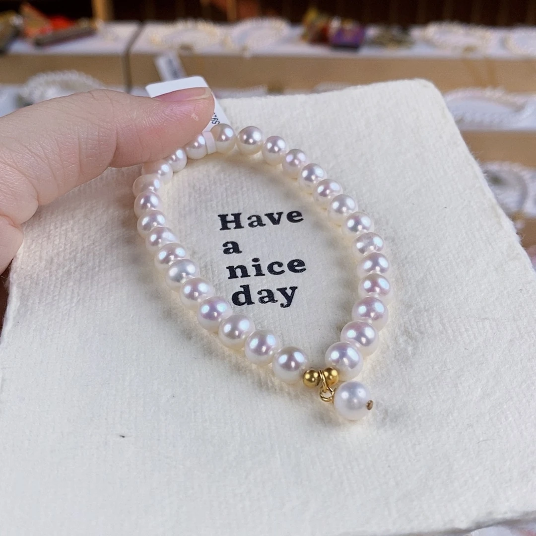 淡水珍珠手绳银S925镶嵌