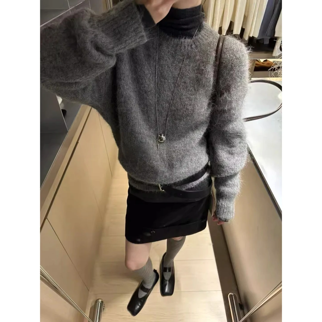 墙裂推荐！今年流行！好看秋冬季穿搭时尚软糯套头针织衫毛衣女上衣