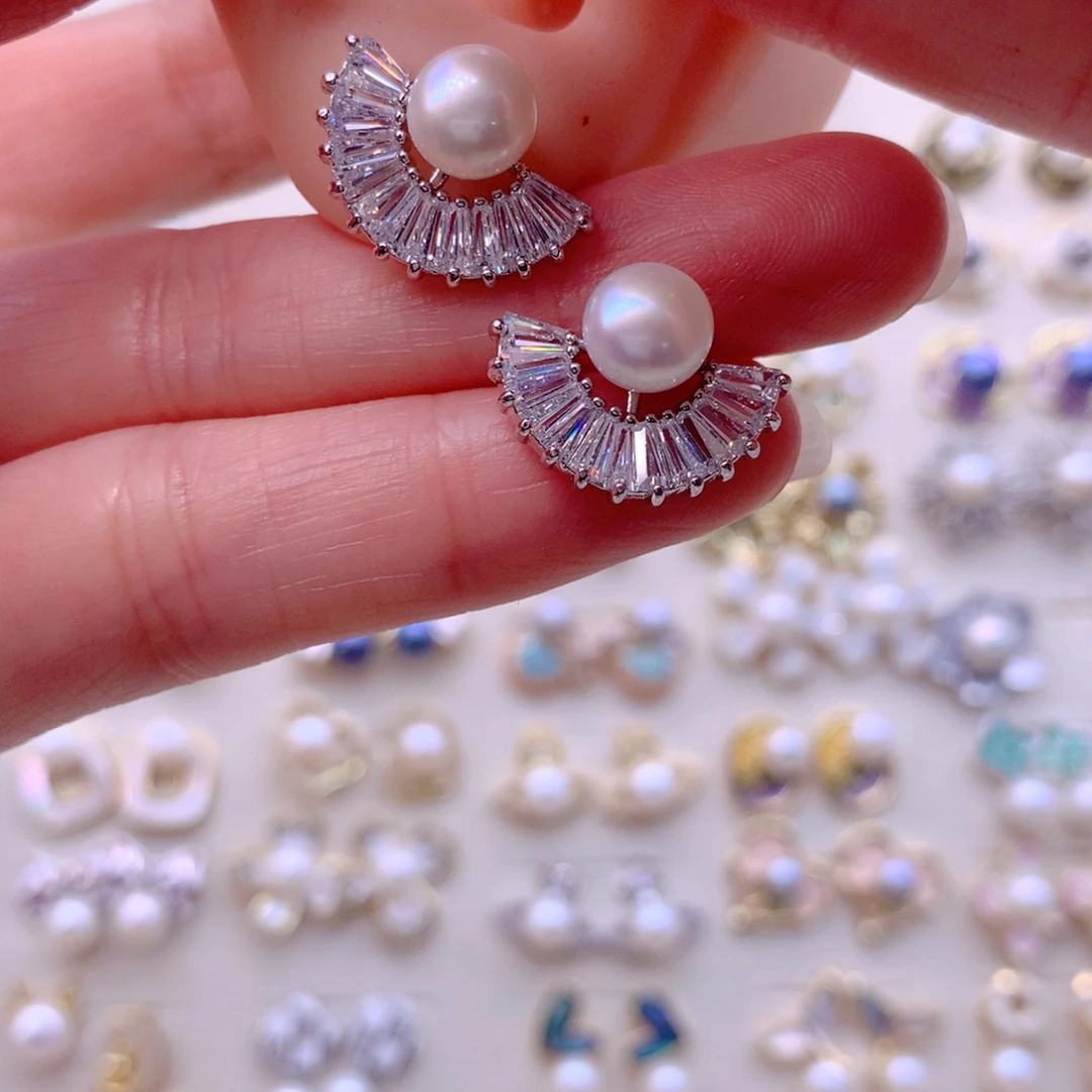 耳饰合金淡水珍珠