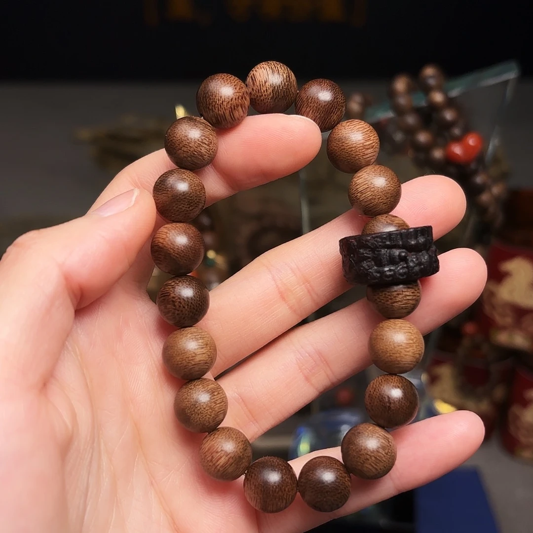 沉香手串越南富森红土帝王香1.0+降真香醒狮