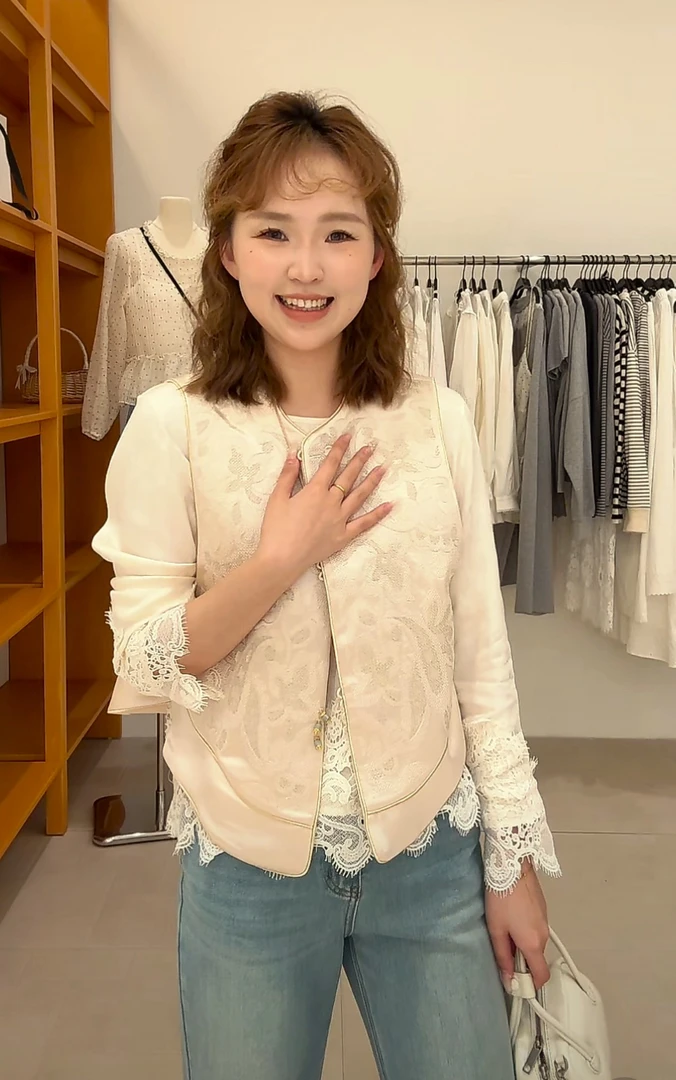 【甜甜】新中式~中国风提花时尚无袖马甲M6043