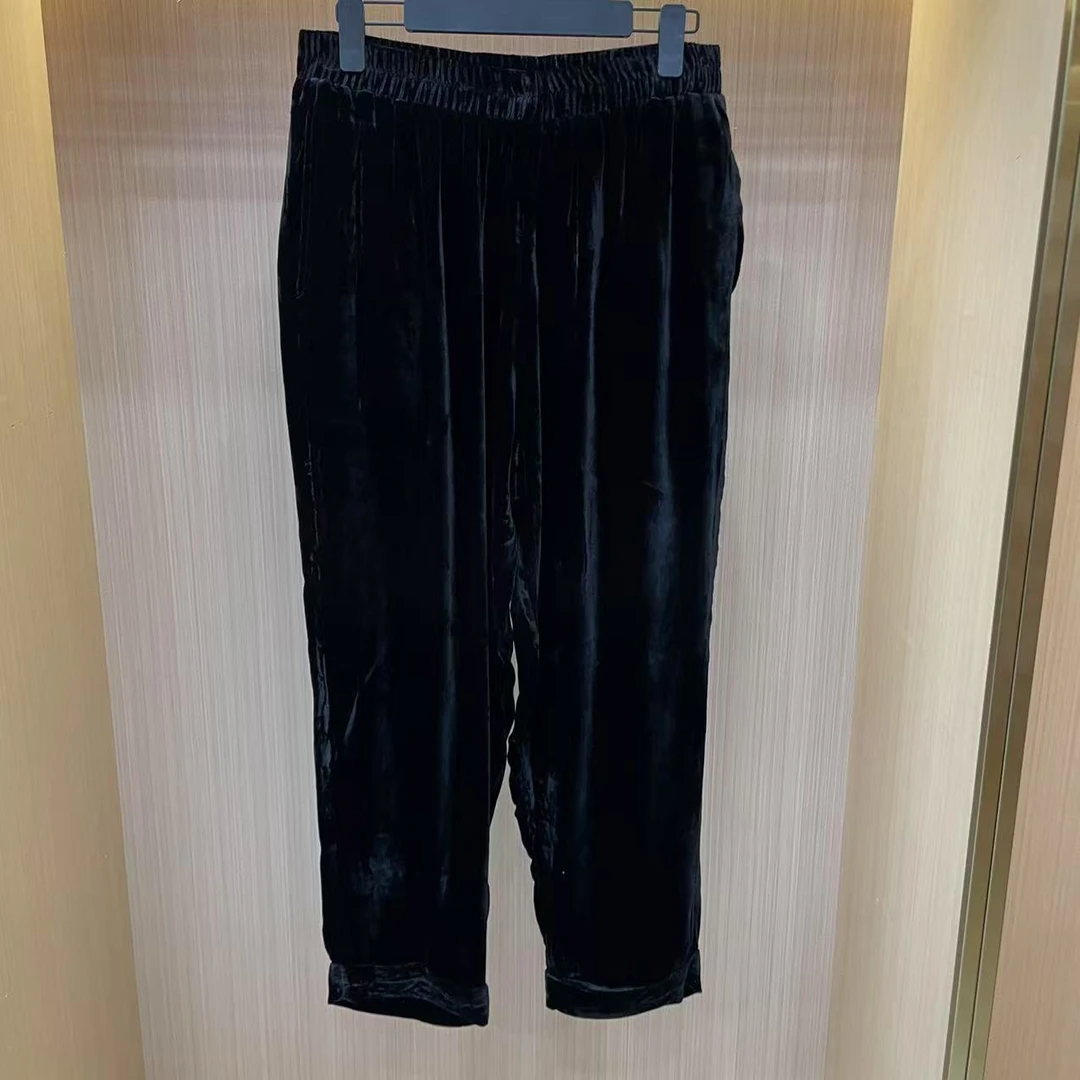 【LJWM】桑蚕丝丝绒休闲裤 SR1553