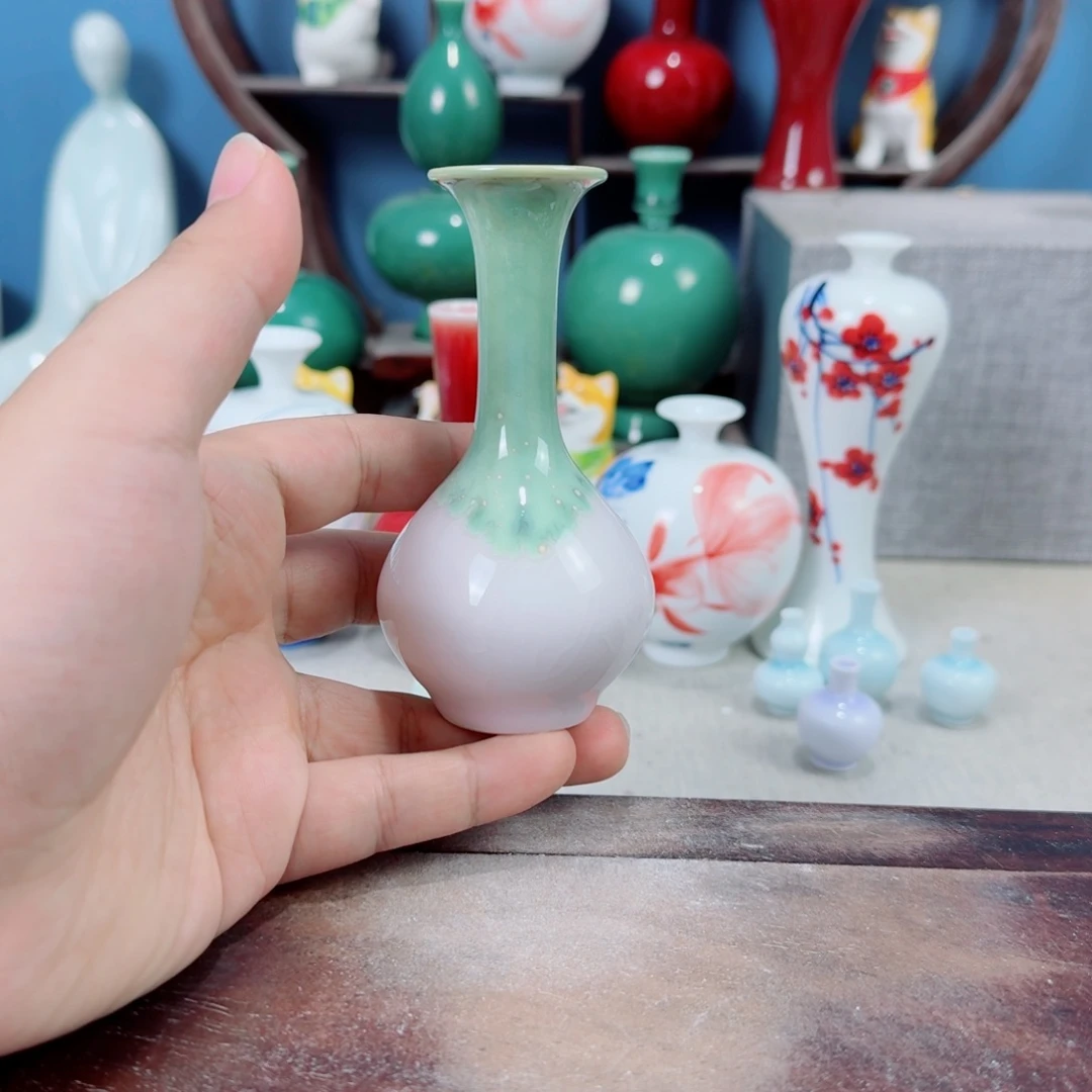 陶瓷手工小花器摆件