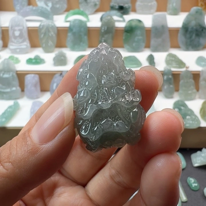 翡翠未镶嵌项链翡翠
