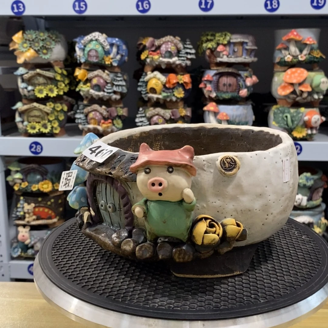 红陶贝*瑕疵花盆不退不换