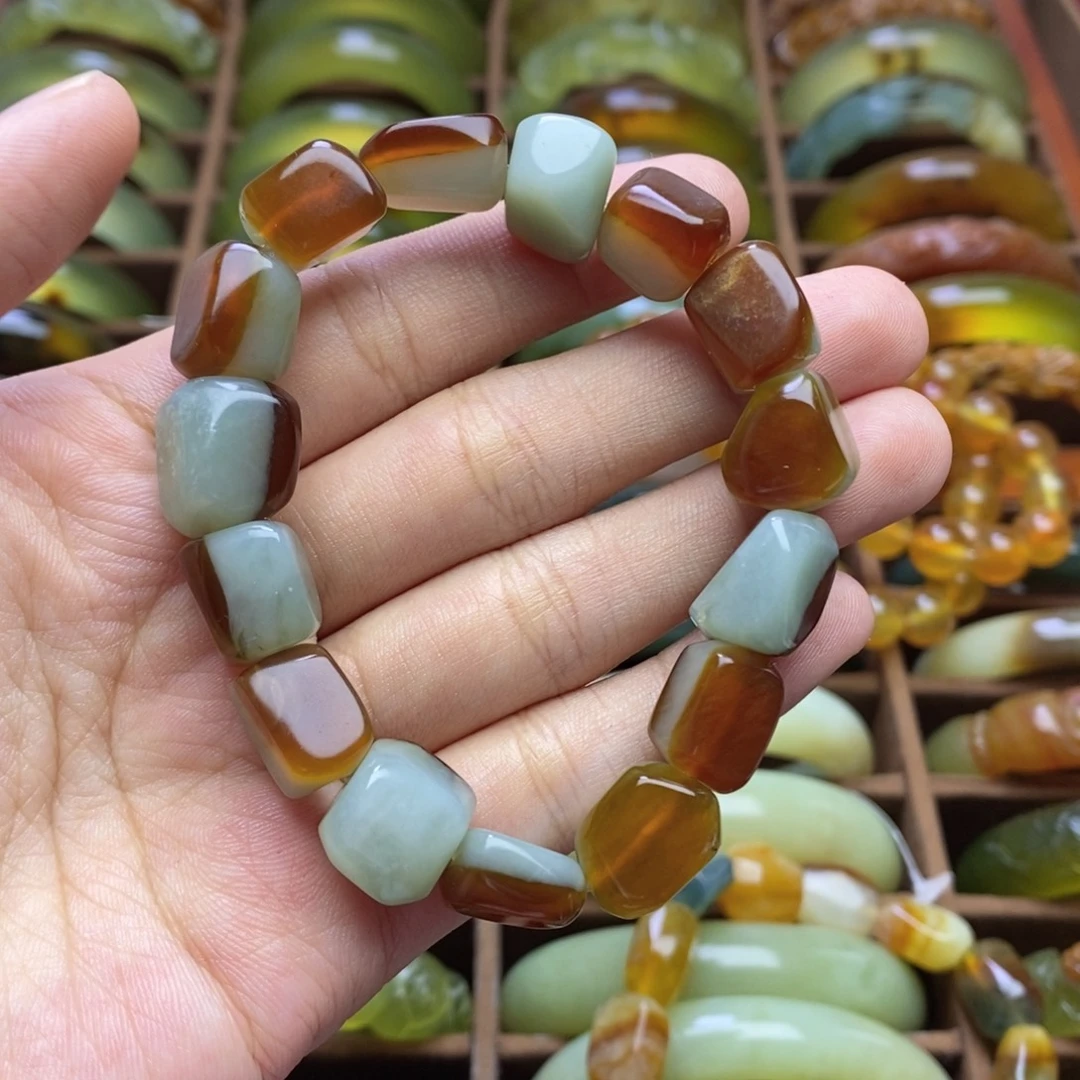 蛇纹石玉未镶嵌手链