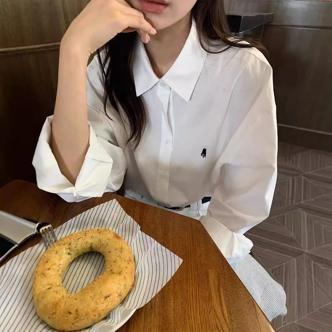 CS4187 2025秋季新款韩系小众休闲宽松长袖衬衫女 73