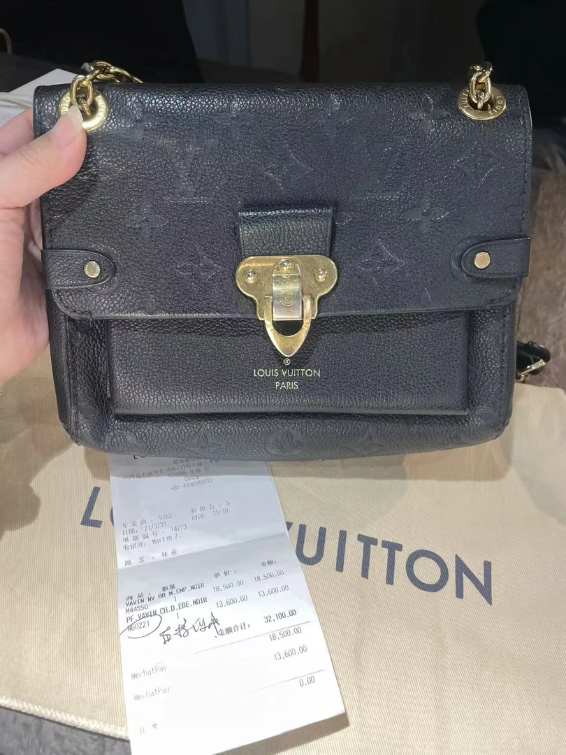 95新 LouisVuitton/路易威登 帝爵鹏哥直播专享/蓝色全皮单肩包