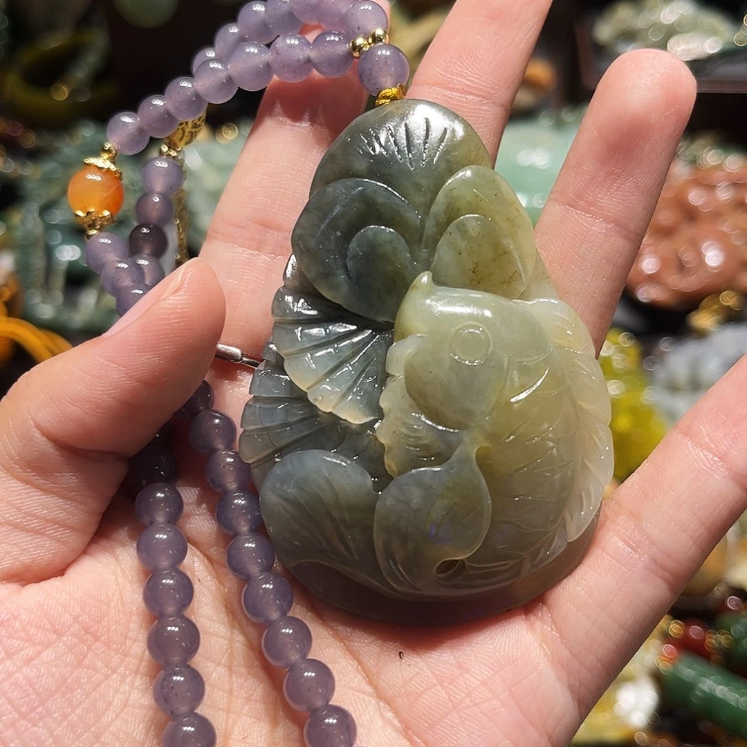 未镶嵌岫玉毛衣链