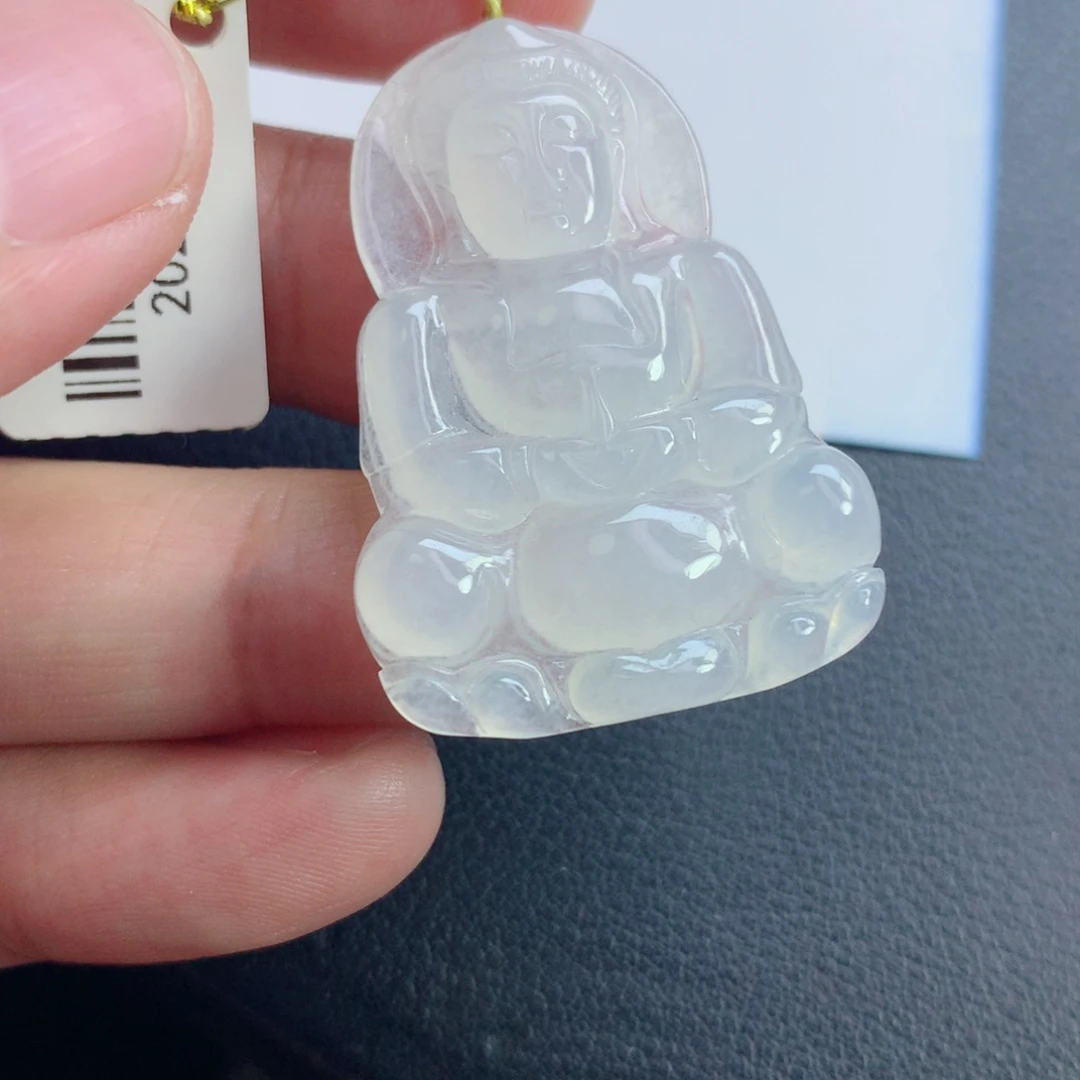翡翠未镶嵌颈饰观音