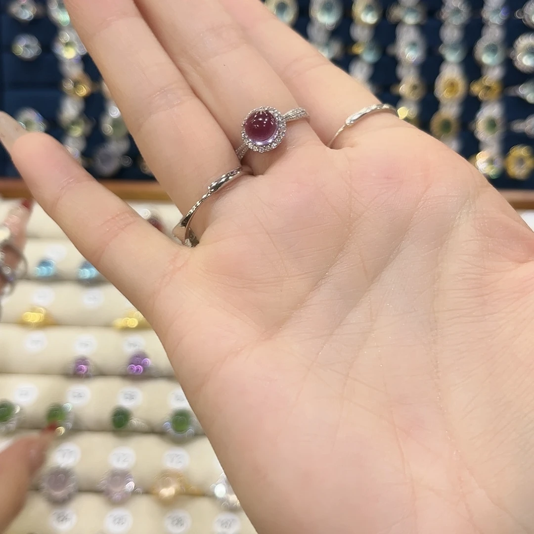 紫晶女款银S925镶嵌相*戒指