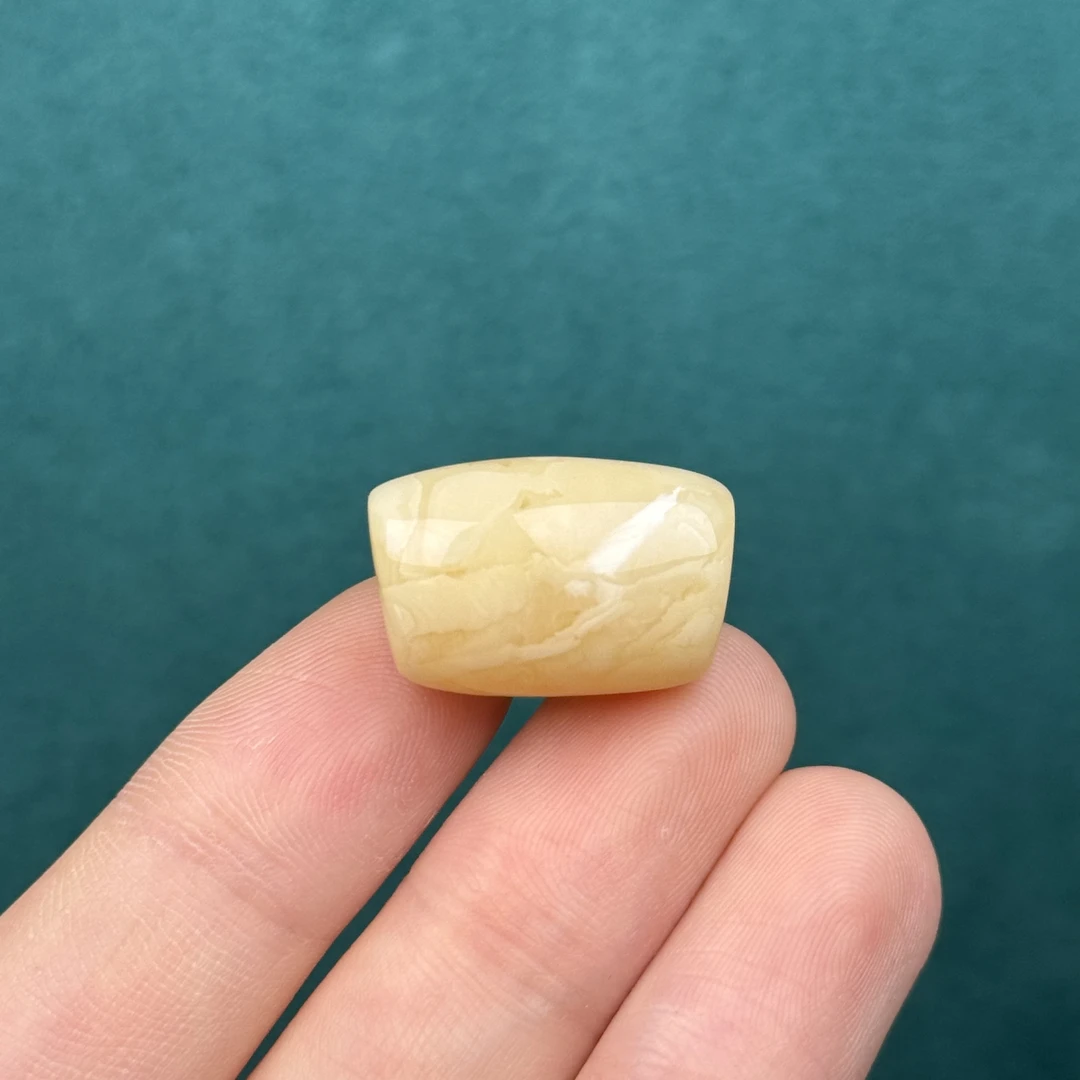 F3507天然原矿蜜蜡 马蹄珠14.2*21.8mm 支持鉴定假一罚十