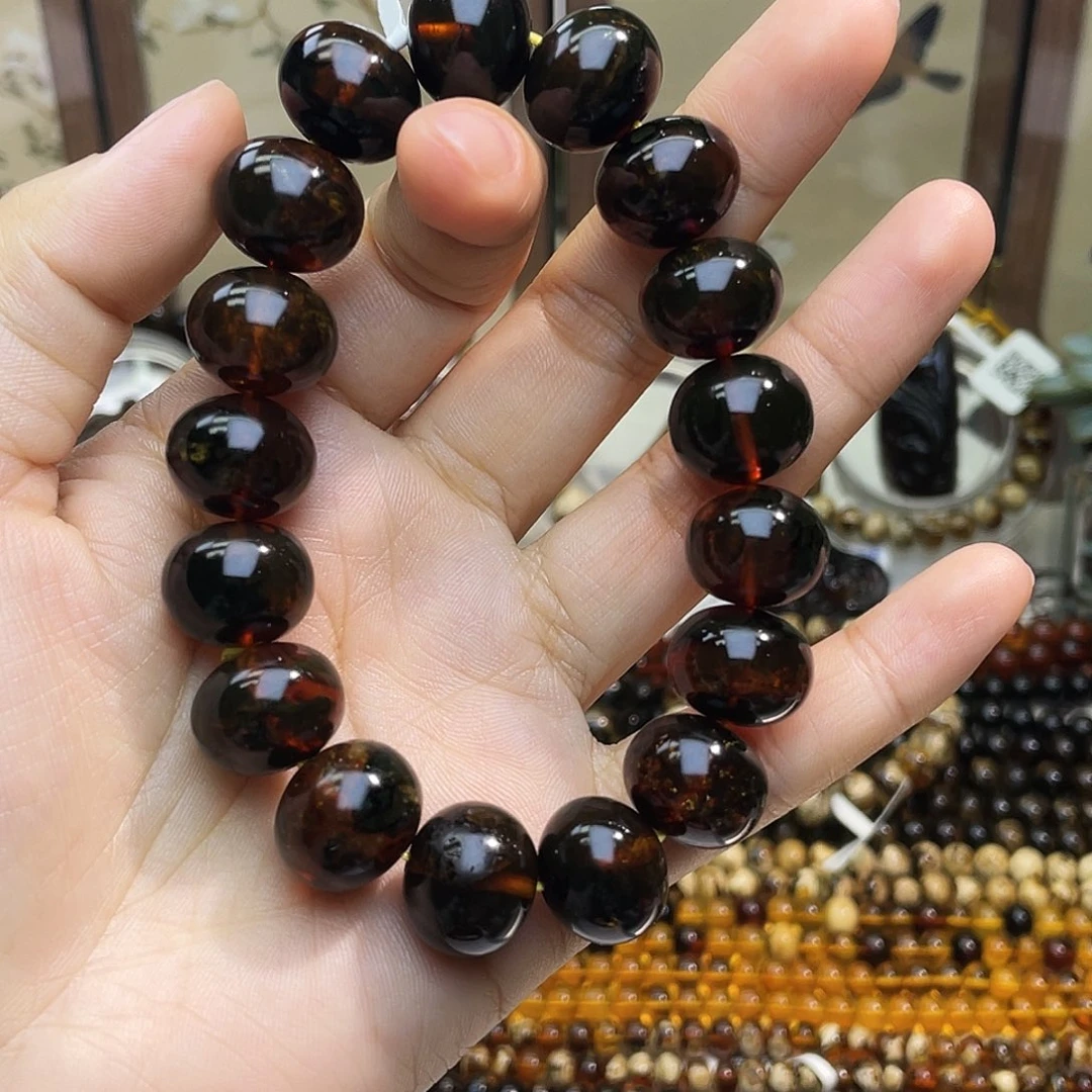 琥珀未镶嵌裸石15mm血珀