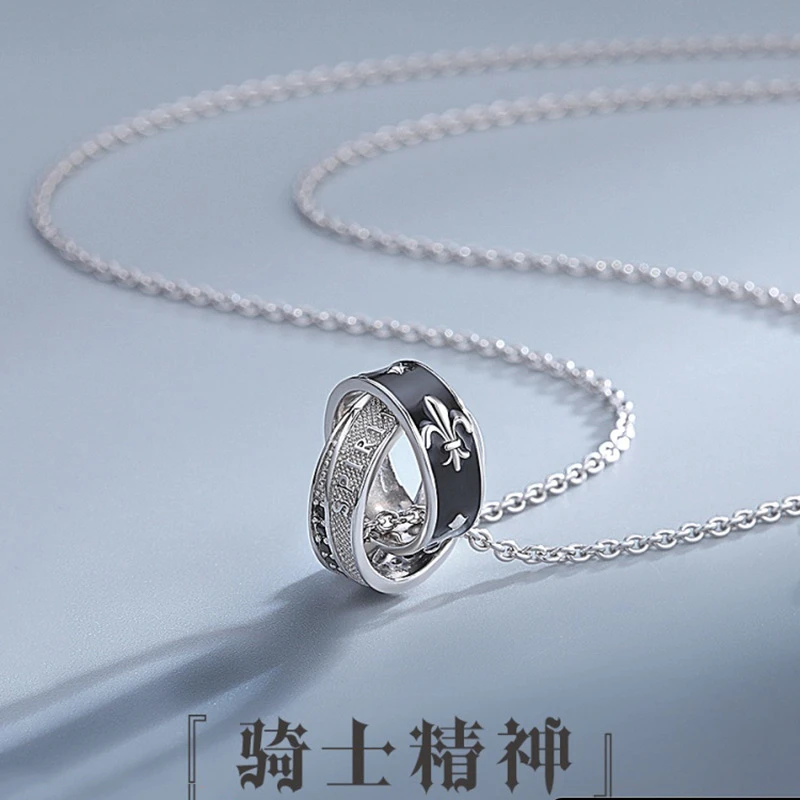 钛钢吊坠 项链男士小众高级感嘻哈个性吊坠1