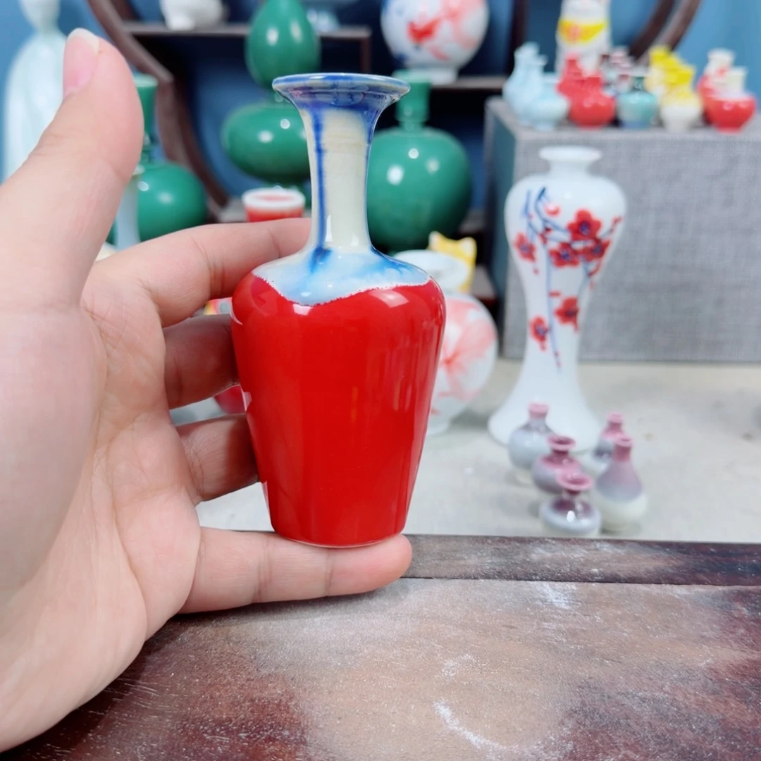 陶瓷手工小花器摆件