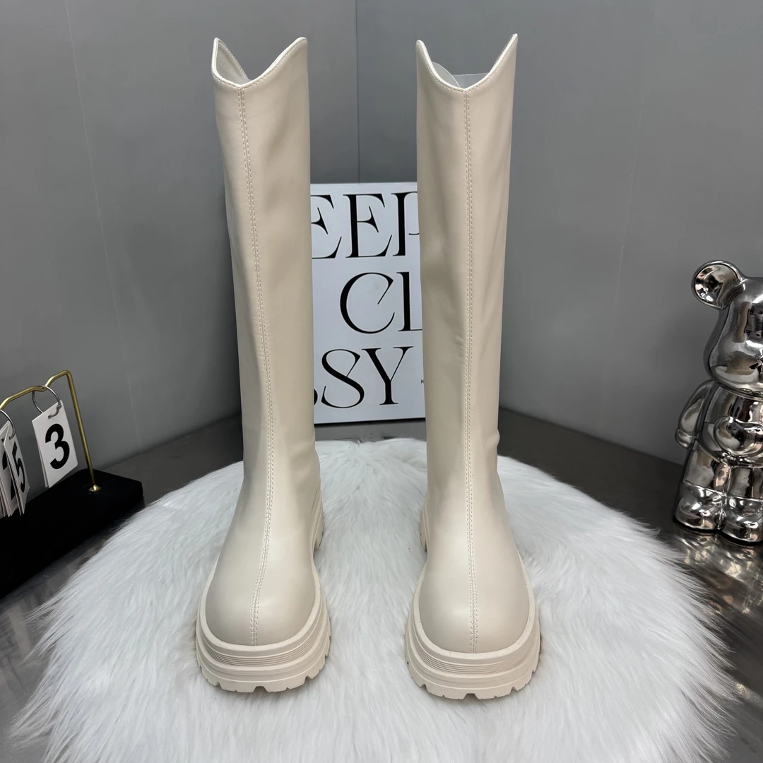 爆款时装靴女鞋甜辣千金风沙丘废土风城市机能风英伦风单里加绒靴