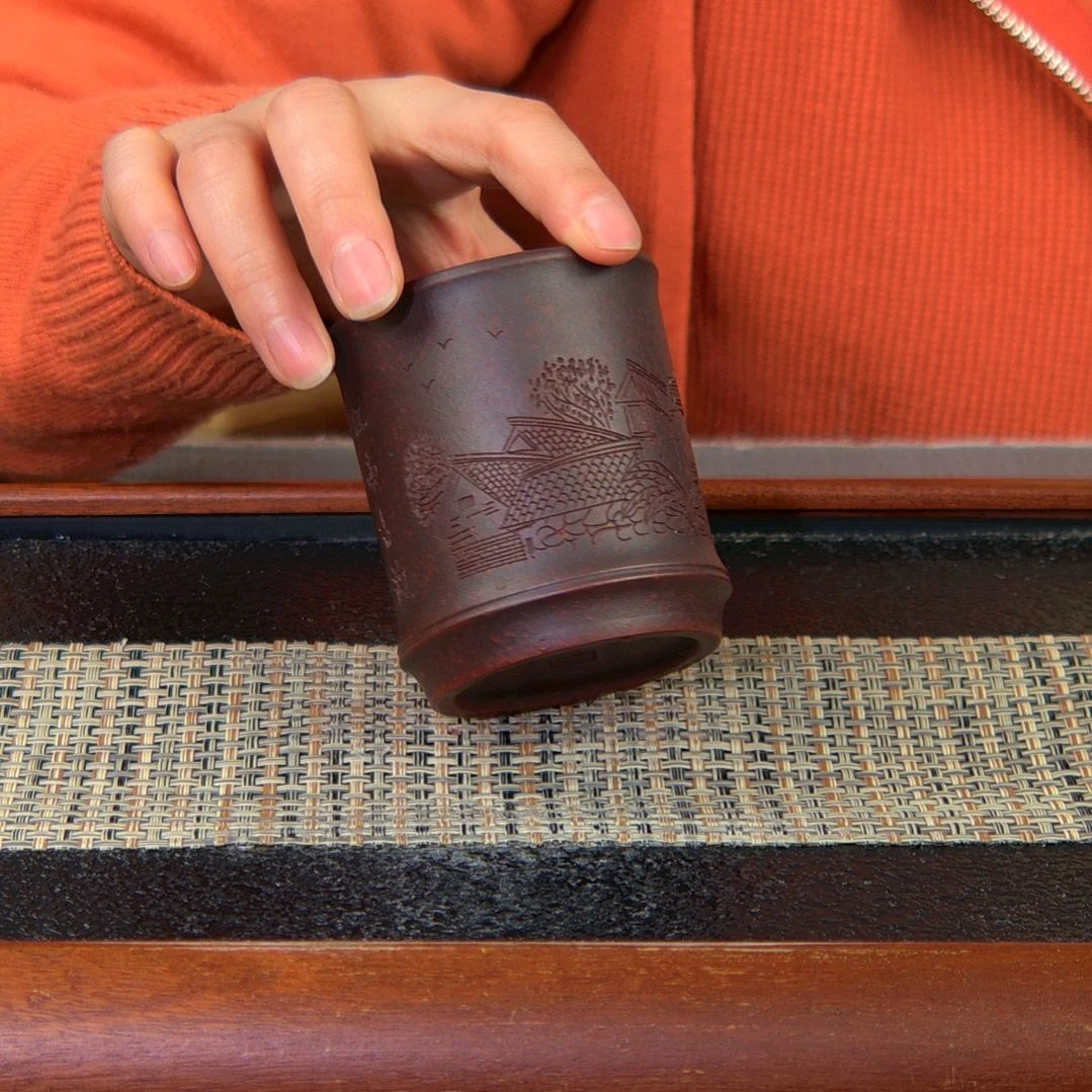 【闪购商品】绿泥茶杯高货放漏