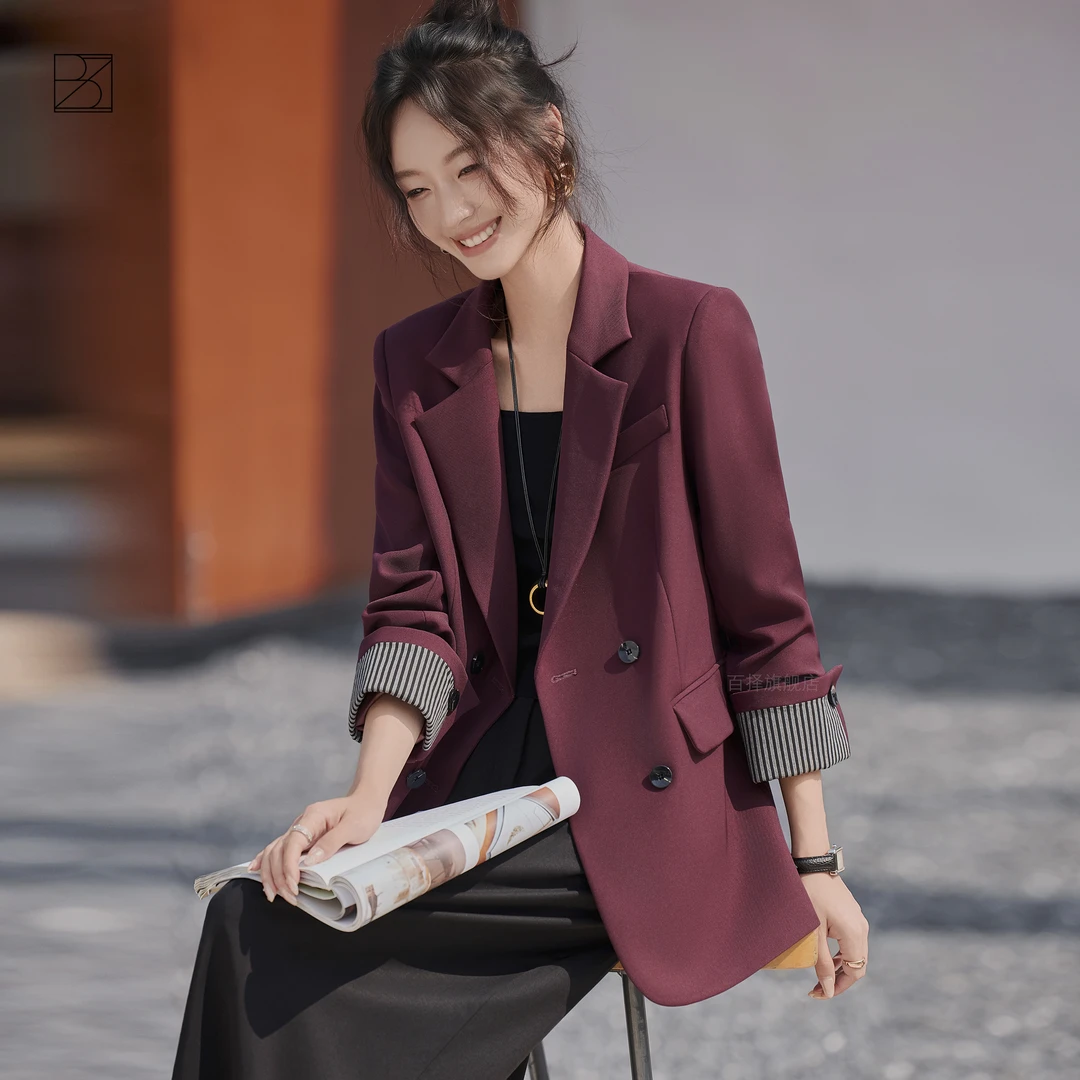 高级感小西装外套女2025秋新款女神范休闲时尚气质设计感宽松西服